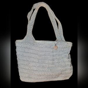 The Sak Women's Gray Crochet Tote Bag